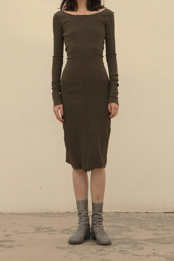 marc le bihan 21923 stretch dress bronze